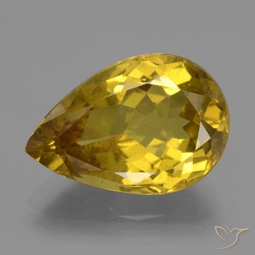 11.87ct Natürlicher Gelblich Gold Apatit, Birnenform, VS