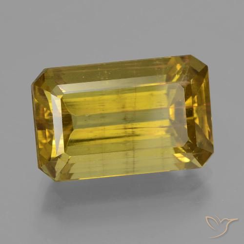 12.73ct Natürlicher Dijon Gelb Apatit, Smaragdschliff, VS