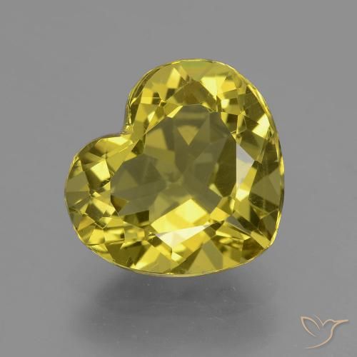 4.99ct Natürlicher Dunkel gelb Apatit, Herz, VVS-VS