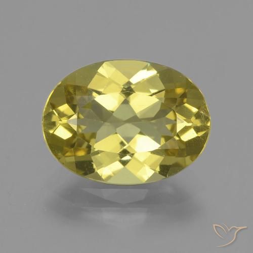 3.90ct Natürlicher Mittelgelb Apatit, Oval, VS