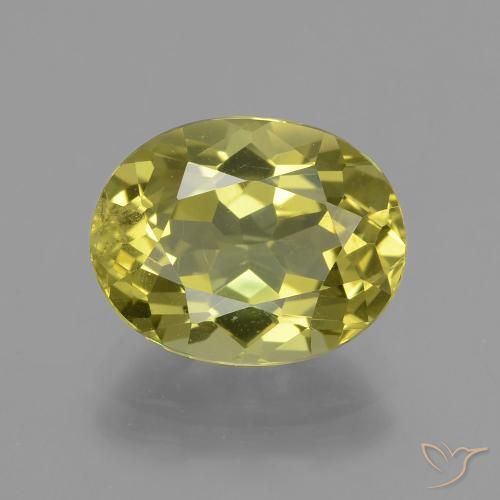 4.44ct Natürlicher Mittelgelb Apatit, Oval, VS