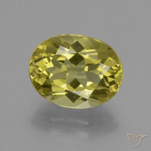 4.45ct Natürlicher Mittelgelb Apatit, Oval, VVS-VS