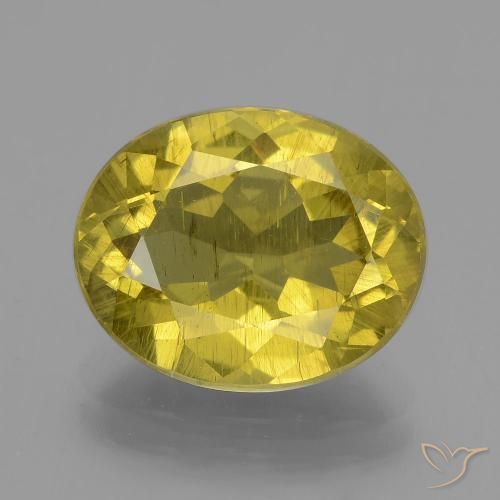 5.50ct Natürlicher Gelblich Gold Apatit, Oval, VS-SI