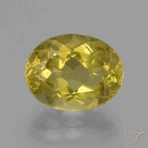 4.73ct Natürlicher Mittelgelb Apatit, Oval, VS