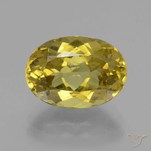 4.54ct Natürlicher Mittelgelb Apatit, Oval, VS
