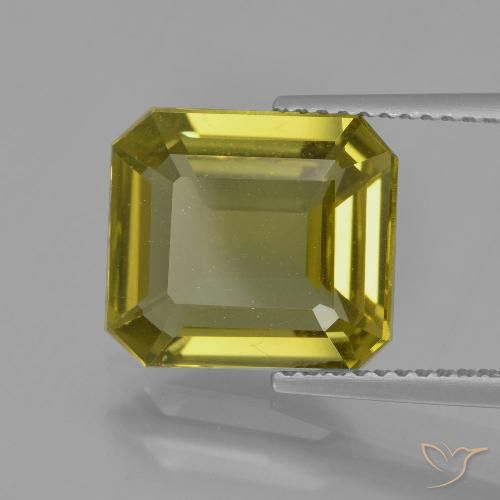5.34ct Natürlicher Erdiges Gold Apatit, Smaragdschliff, VS
