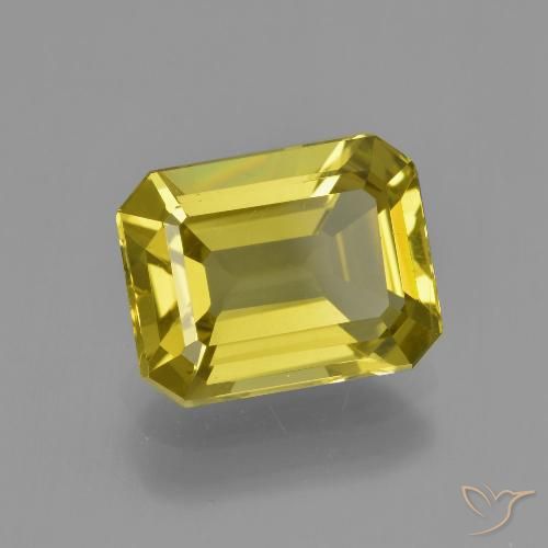 4.69ct Natürlicher Bräunliches Gelb Apatit, Smaragdschliff, VS