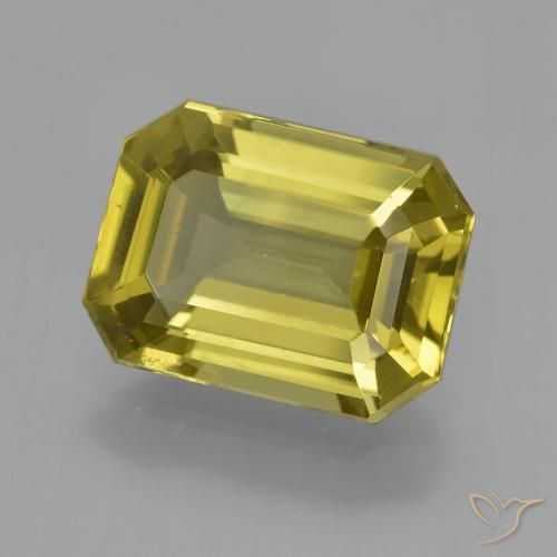 6.37ct Natürlicher Ananas Gelb Apatit, Smaragdschliff, VS