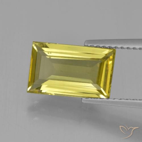 3.02ct Natürlicher hellgelb Apatit, Baguette, VS