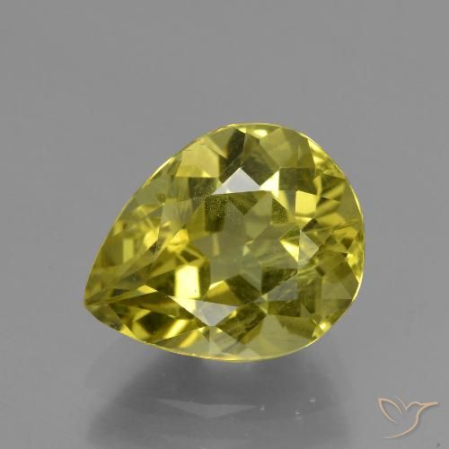 3.73ct Natürlicher Erdiges Gelb Apatit, Birnenform, VS