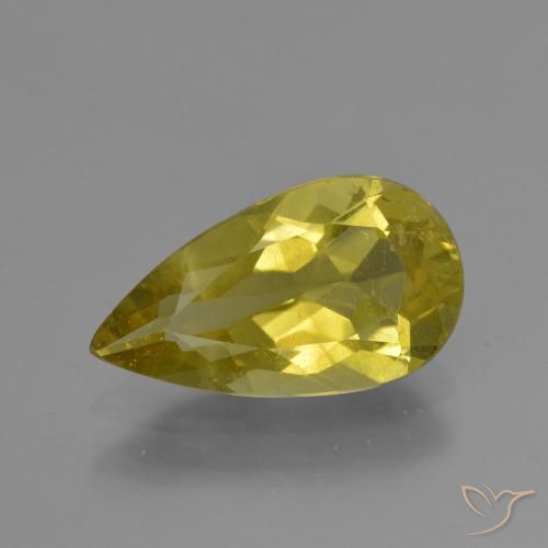 3.30ct Natürlicher Mittelgelb Apatit, Birnenform, VS-SI