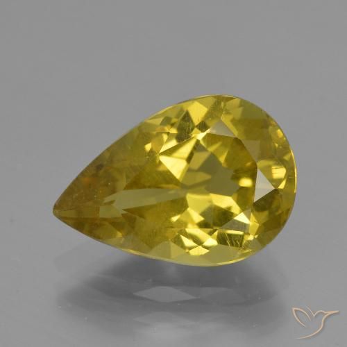 3.95ct Natürlicher Herbstgelb Apatit, Birnenform, VS