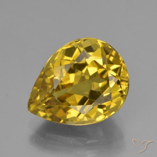 6.72ct Natürlicher Gold-Orange Apatit, Birnenform, VS