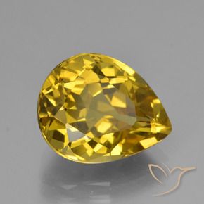 9,17 ctw natürlicher Gold-Orange Apatit, Birnenform, VS