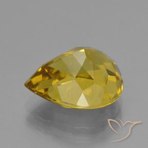 9,17 ctw natürlicher Gold-Orange Apatit, Birnenform, VS