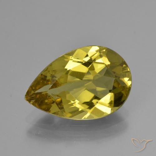 4.60ct Natürlicher grünlich-gold-braun Apatit, Birnenform, VS-SI