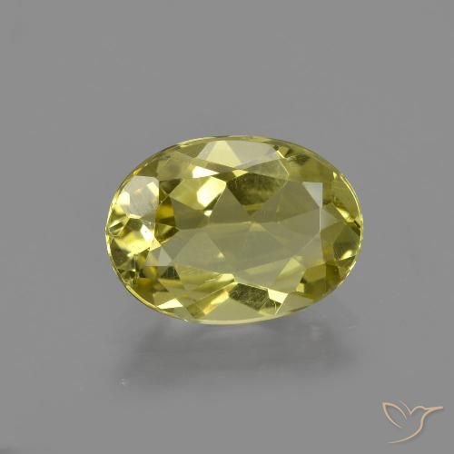 2.26ct Natürlicher Erdiges Gelb Apatit, Oval, VS