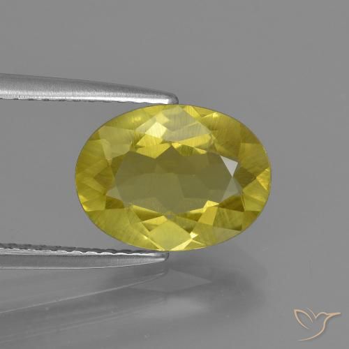 2.59ct Natürlicher Ananas Gelb Apatit, Oval, VS