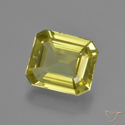 3.23ct Natürlicher hellgelb Apatit, Smaragdschliff, VS