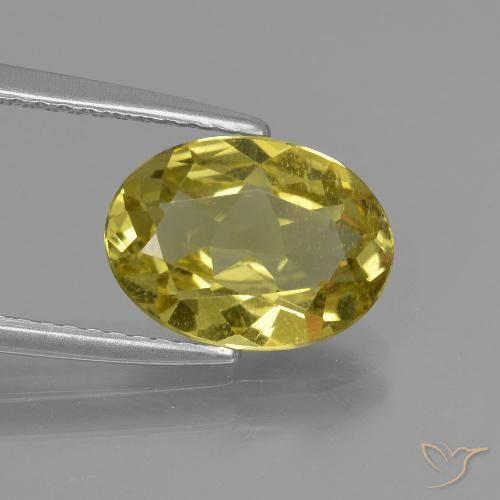 2.33ct Natürlicher Mittelgelb Apatit, Oval, VS