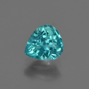 1,07 ctw natürlicher blauer Apatit, Birnenform, VS