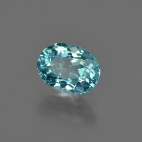 1,00 ctw natürlicher blauer Apatit, Oval Schliff, VVS-VS