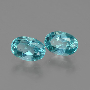  ct natürliche blauer Apatit-Edelsteine, Oval Schliff, VS