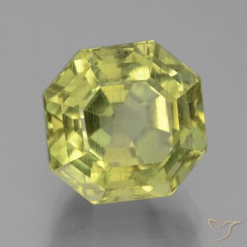 8.29ct Natürlicher Zitronengelb Apatit, Smaragdschliff, VS