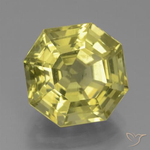 7.08ct Natürlicher Helles Maisgelb Apatit, Smaragdschliff, VS