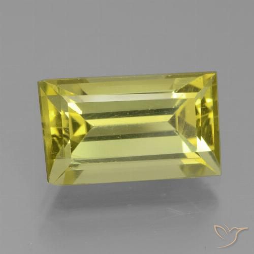 4.94ct Natürlicher hellgelb Apatit, Baguette, VS