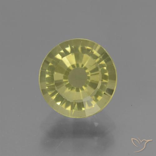 2.14ct Natürlicher Mittelhelles Gelb Apatit, Runden, VVS-VS