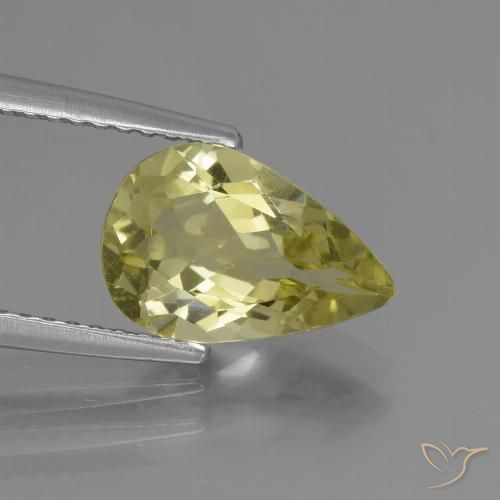 1.95ct Natürlicher Blasses Cremegelb Apatit, Birnenform, VS