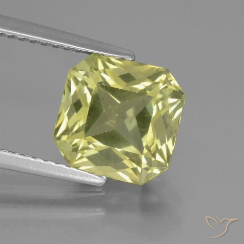 3.67ct Natürlicher grünlich-gelb Apatit, Smaragdschliff, VS