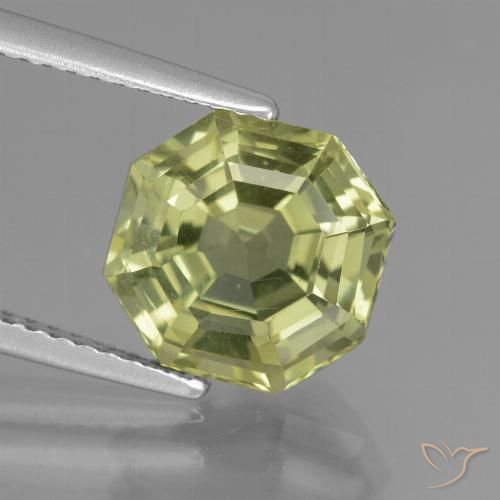 3.68ct Natürlicher Mittelgrün Apatit, Smaragdschliff, VS