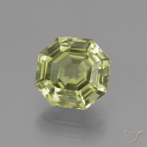 3.31ct Natürlicher gelb-grün Apatit, Smaragdschliff, VS
