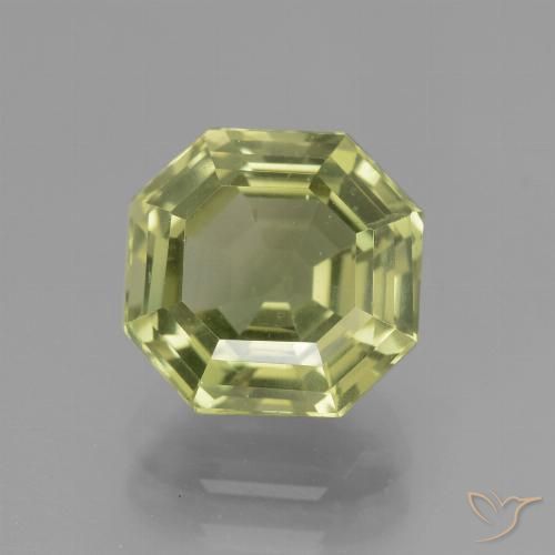 3.86ct Natürlicher gelblich-grün Apatit, Smaragdschliff, VS