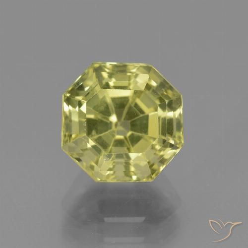 3.42ct Natürlicher grünlich-gelb Apatit, Smaragdschliff, VS
