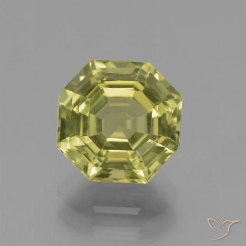3.32ct Natürlicher Mittelgelb Apatit, Smaragdschliff, VVS-VS
