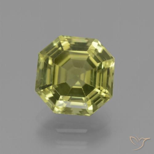 3.21ct Natürlicher gelb-grün Apatit, Smaragdschliff, VVS-VS