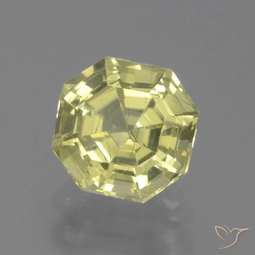 1.63ct Natürlicher Zitronengelb Apatit, Smaragdschliff, VS