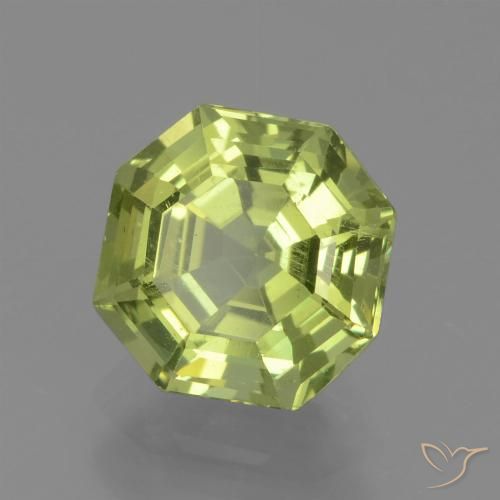1.94ct Natürlicher hellgelb Apatit, Smaragdschliff, VS