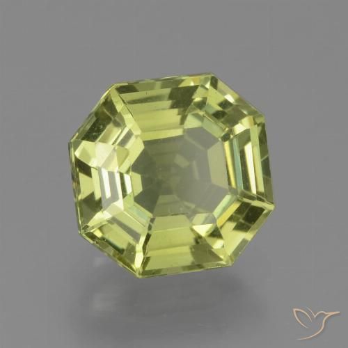 1.91ct Natürlicher gelb-grün Apatit, Smaragdschliff, VS