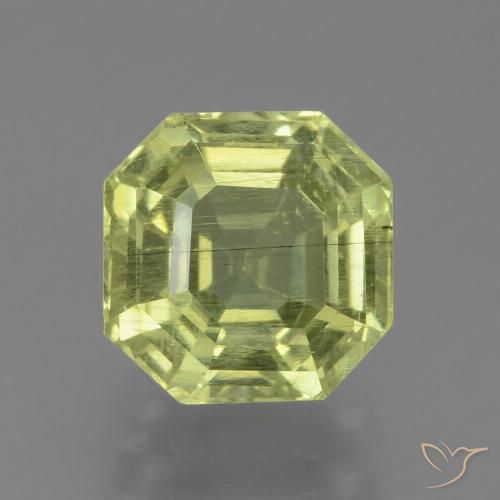 2.24ct Natürlicher hellgelb Apatit, Smaragdschliff, VS-SI