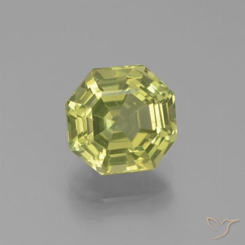 2.54ct Natürlicher grün-gelb Apatit, Smaragdschliff, VS