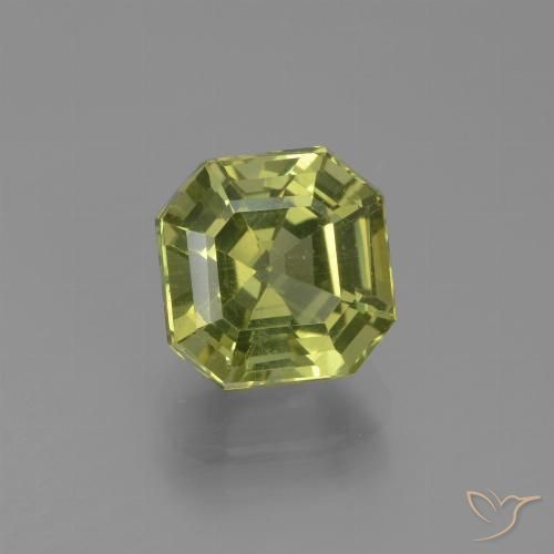 2.66ct Natürlicher Olivgrün Apatit, Smaragdschliff, VS