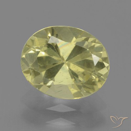 2.08ct Natürlicher Mittelgelb Apatit, Oval, VS