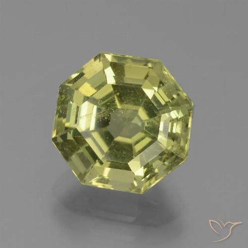 4.29ct Natürlicher Mittelgelb Apatit, Smaragdschliff, VS