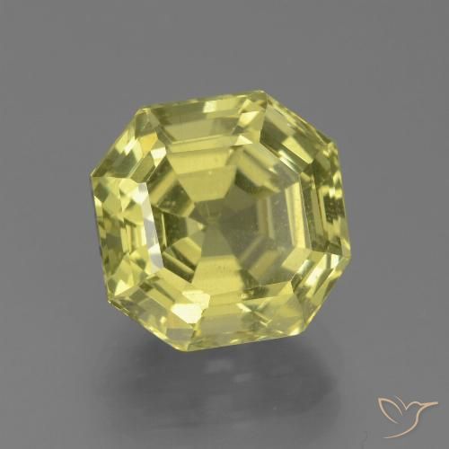4.94ct Natürlicher hellgelb Apatit, Smaragdschliff, VS