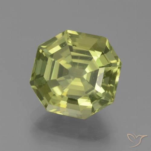 4.58ct Natürlicher gelb-grün Apatit, Smaragdschliff, VS