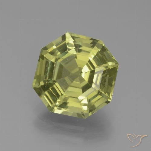 3.85ct Natürlicher grün-gelb Apatit, Smaragdschliff, VVS-VS